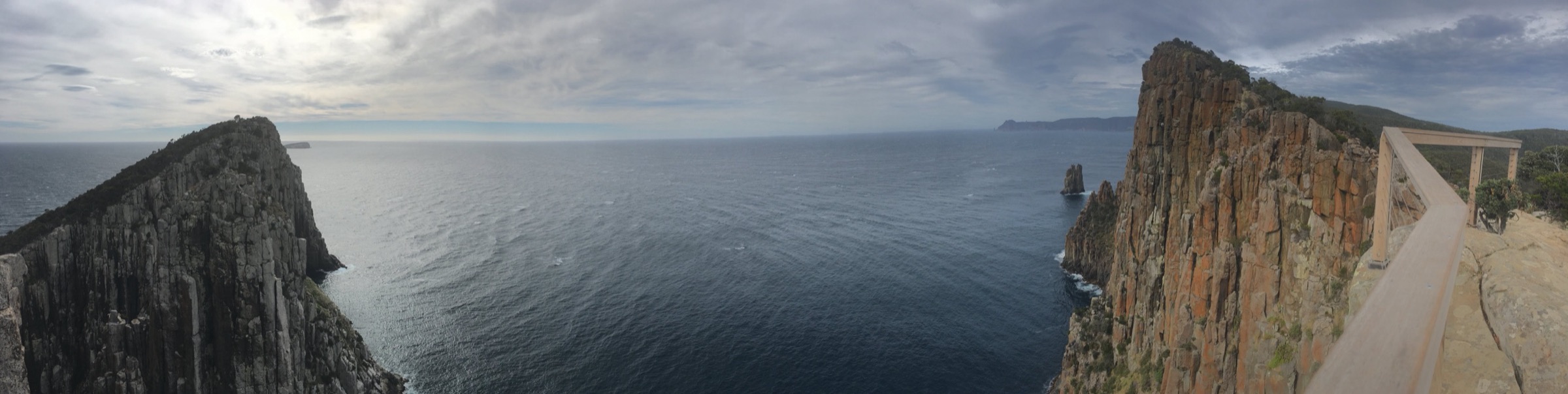 A wide high-mountain panorama