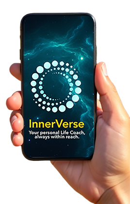 The InnerVerse coaching app on a phone