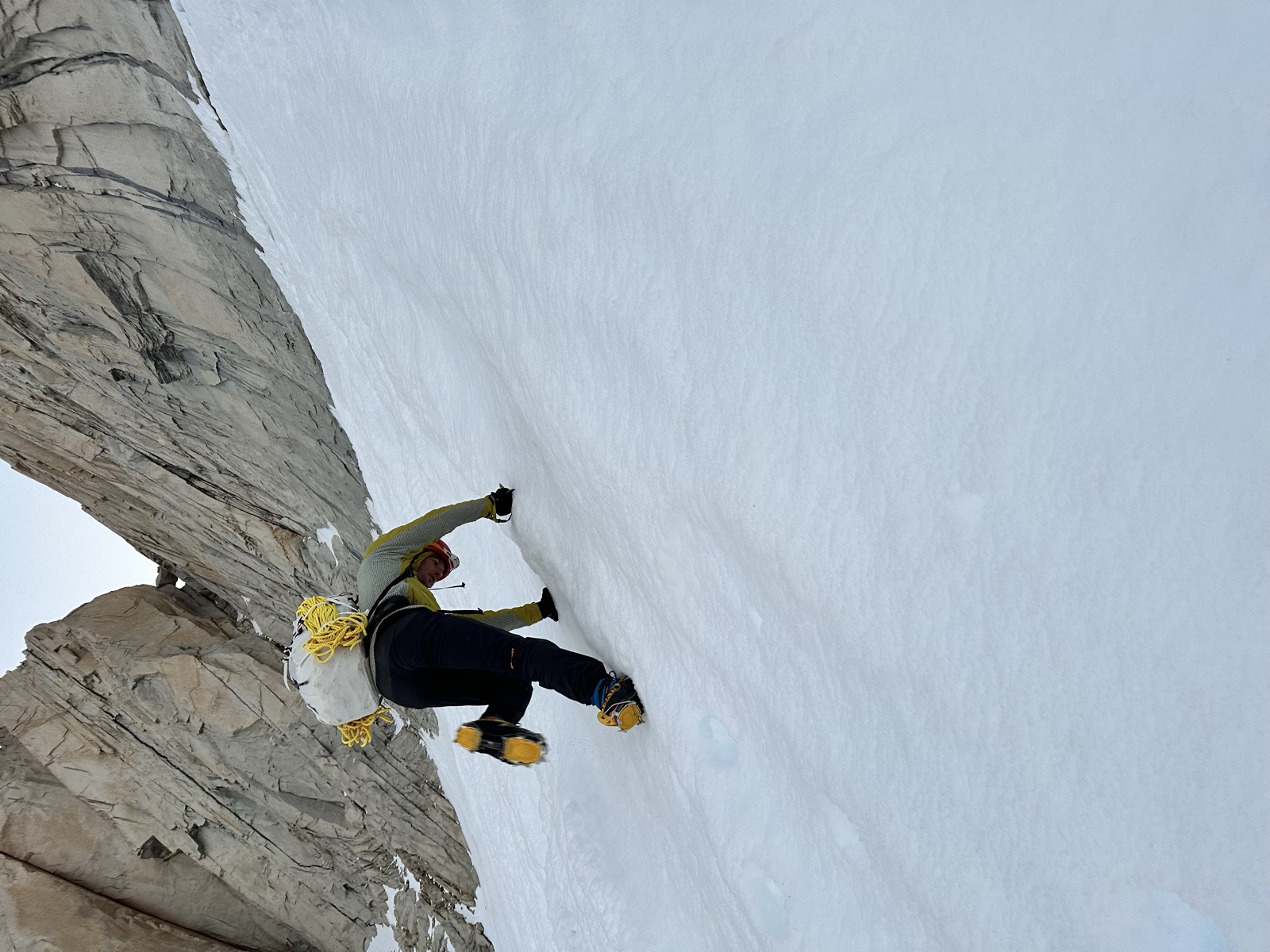 Ski touring in winter terrain