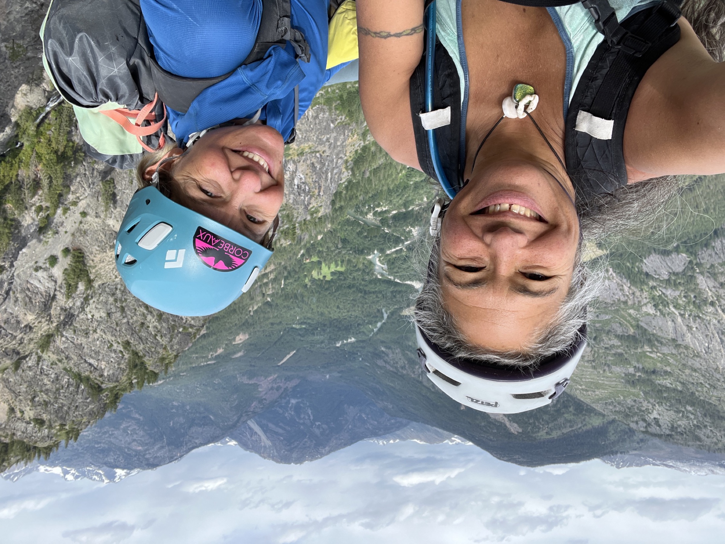 Two women on terrain together